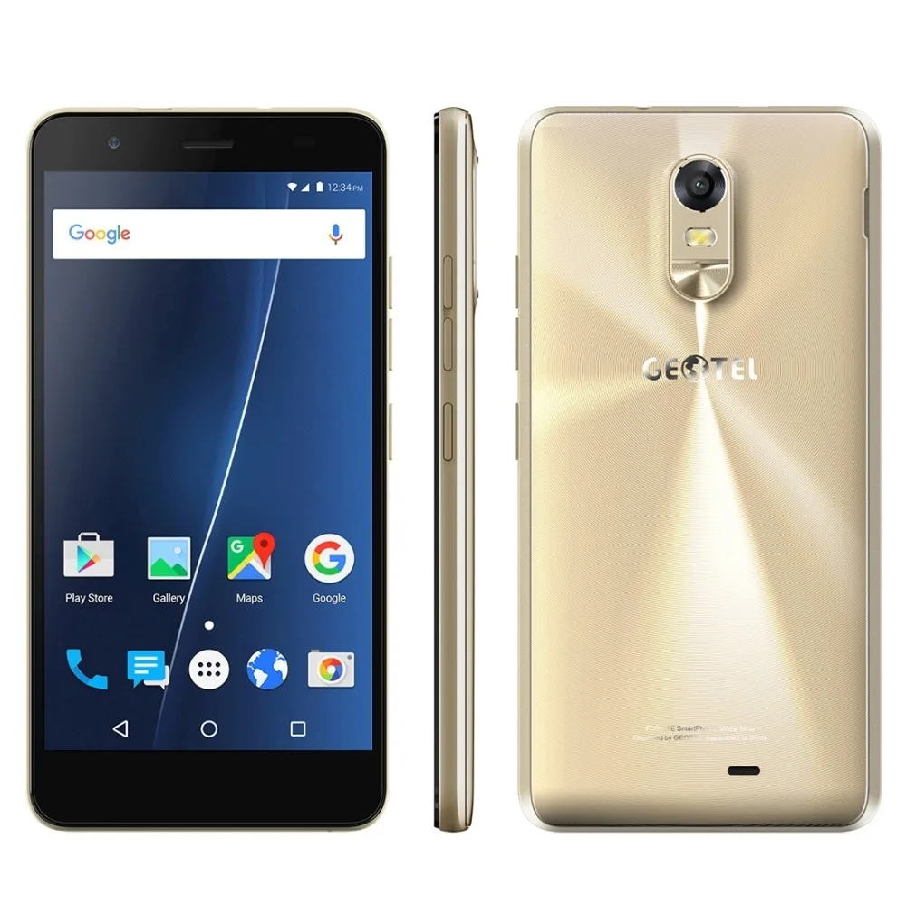 Geotel Примечание Мобильный телефон 5.5 дюймов HD MTK6737 4 ядра Android 6.0 3 ГБ Оперативная