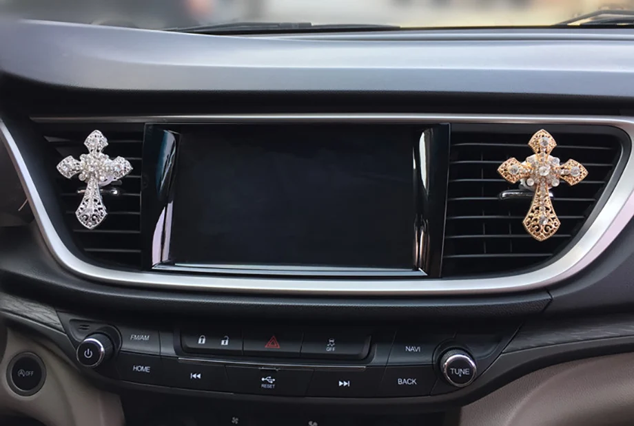 Автомобильные аксессуары, освежитель воздуха для салона автомобиля, Алмазный крест, греческий христианский вентильный зажим, ароматизатор для автомобиля, ароматизатор запаха, авто украшение