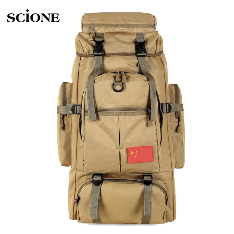 

70L Sports Military Backpack Tactical Bag Hiking Knapsack Army Travel Camping Rucksack Men Mochila Tatica Bolsa Militar XA829WA