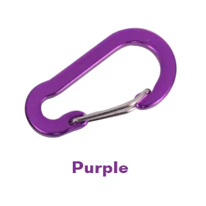 Purple 5 шт. 5# тыквенный плоский алюминиевый сплав Карабин Для Кемпинга цветной проволочный брелок пружинный крючок Открытый Дорожный набор CL273 - Цвет: Purple