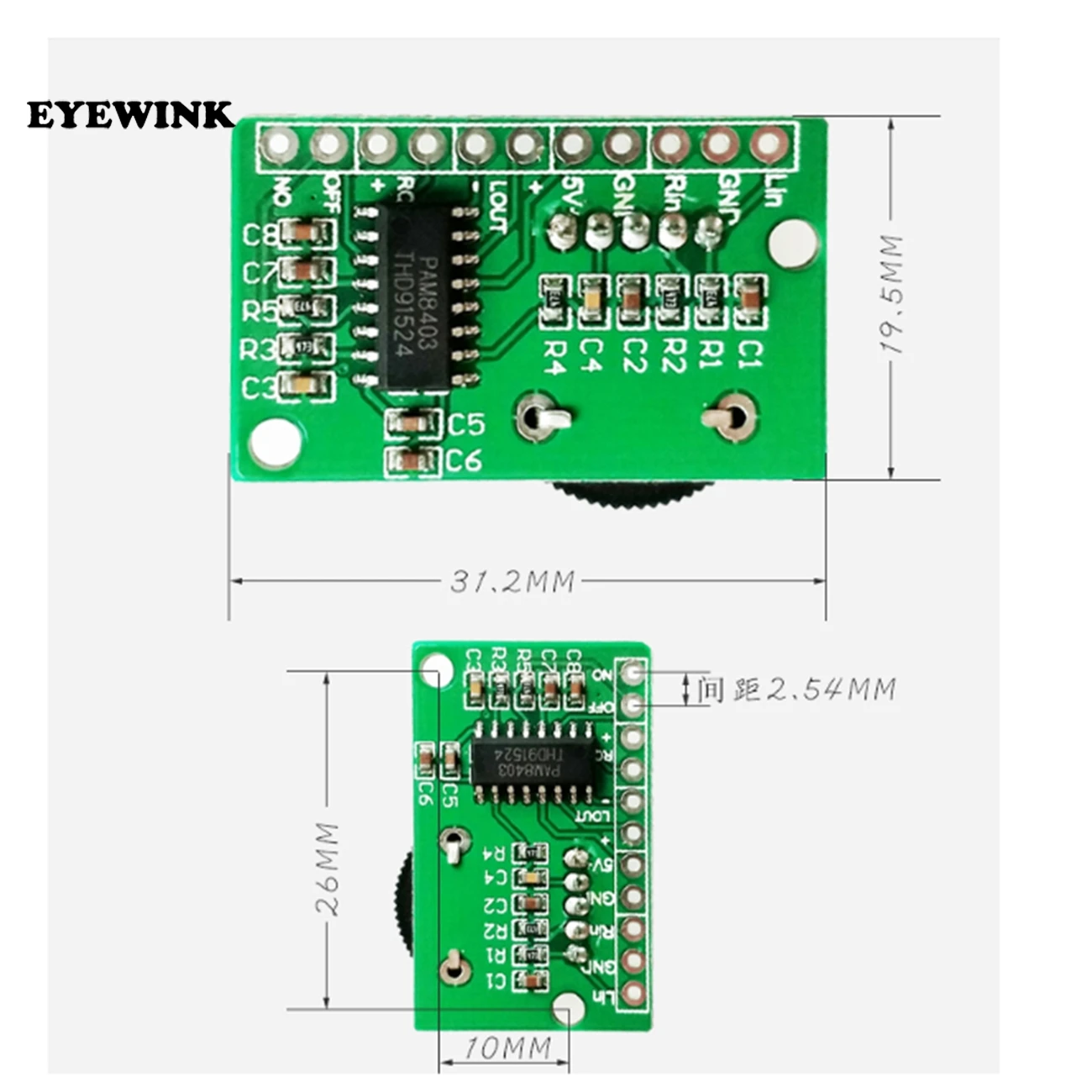 DC 2 5 V 2*3W двухканальный модуль усилителя цифровой регулятор громкости фоновая