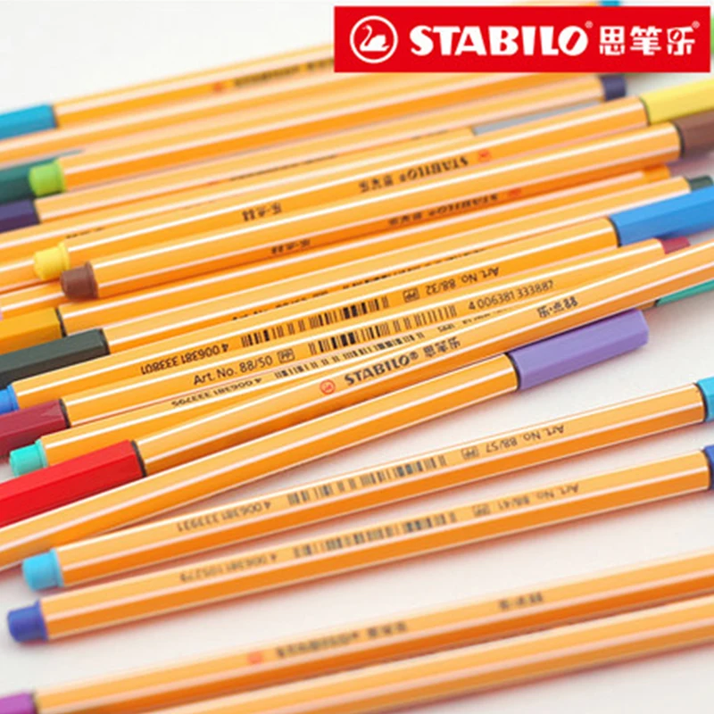 25 шт. Германия STABILO Stabilo волокна пера Лебедь 88 волокно ручки &quotStabilo&quot эскизная