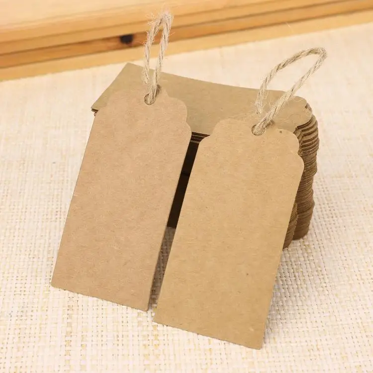 DIY крафт-Бумажная Бирка коричневая кружевная головка гребешка этикетка багаж Свадебная заметка пустая цена бирка крафт подарок на день рождения 4,5x9,5 см