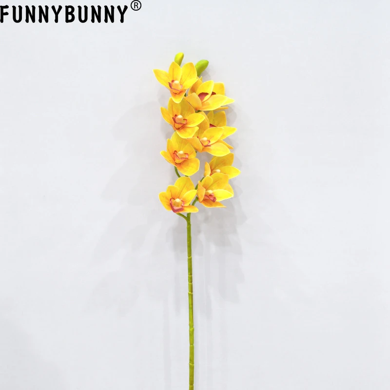 Искусственный цветок орхидеи FUNNYBUNNY украшение для дома свадьбы зеленая