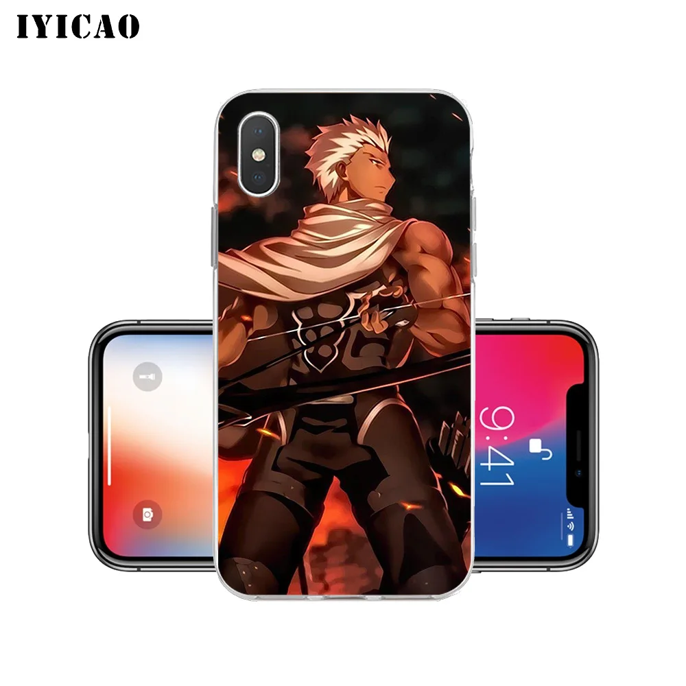 IYICAO Archer Fate stay Night Мягкий силиконовый чехол для телефона iPhone X XR XS MAX 6 6s 7 8 Plus 5 5S SE TPU