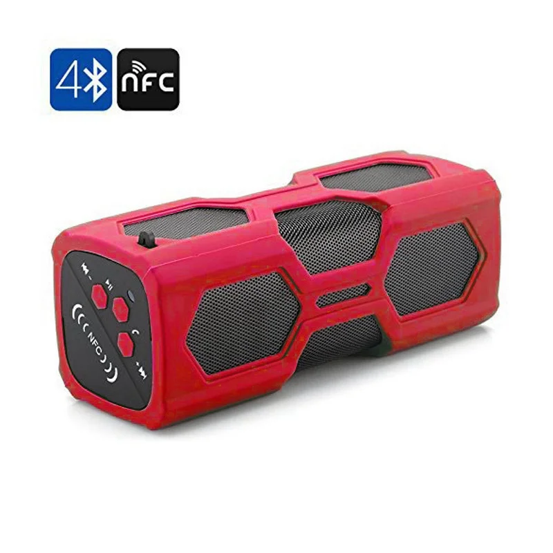 Red BT-705 портативный водонепроницаемый динамик s беспроводной Bluetooth 4,2 динамик с микрофоном и двойной 10 Вт драйвер супер бас стерео Поддержка NFC - Цвет: Red