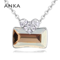 anka fashion heart pendant necklaces water drop pendant necklaces for women charms jewelry crystals from austria 129753