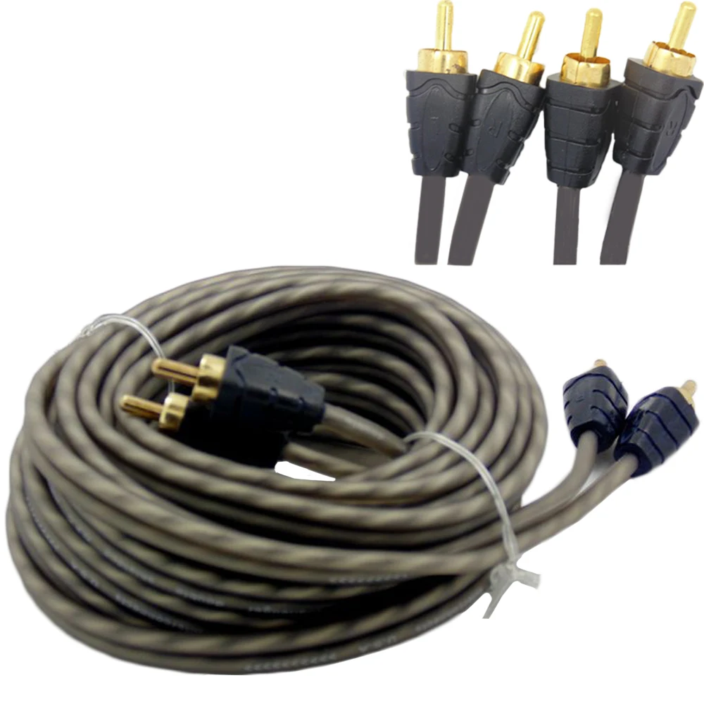 Аудиокабель для большинства автомобилей 5 м 12 В в RCA кабель питания провод