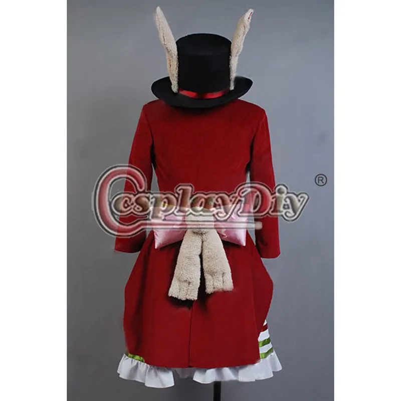 Cosplaydiy Алиса безумие возвращается Косплей Костюм счастливый кролик платье для