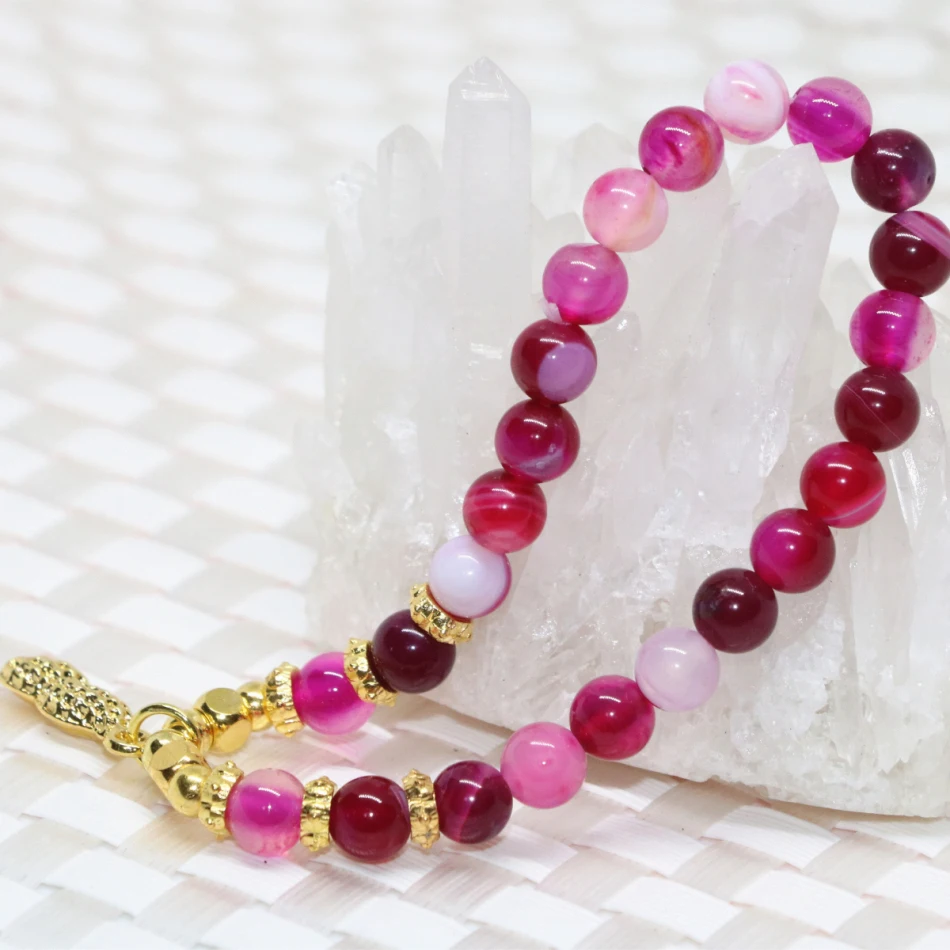 Круглые Бусины Из Натурального Розового и красного вены агата оникс сердолик