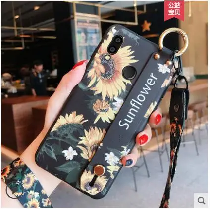 Huawei P smart 2019 силиконовый чехол класса люкс в китайском стиле с ремешок на