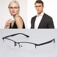 pure titanium glasse frame for men big size eyewear light weight half rim business eyeglasses optical prescription oculos