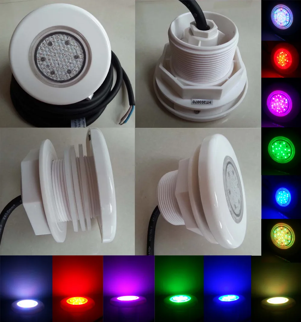Подводный светодиодный светильник для бассейна SMD6W 12 В RGB пластиковый фитинг 2