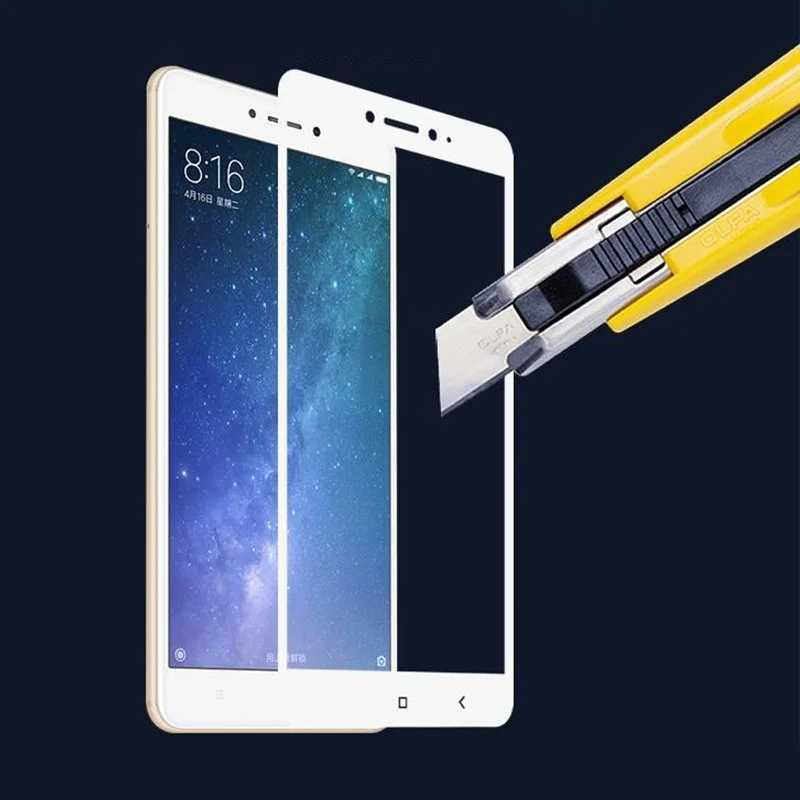 Полный охват экрана для XIAOMI MAX 2 ударопрочный закаленное стекло экран протекторы