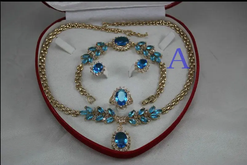 

FREE shipping>>>>>> Bridal Fashion Jewellery "Women 's Necklace Bracelet Earring Ring Set more coAA1