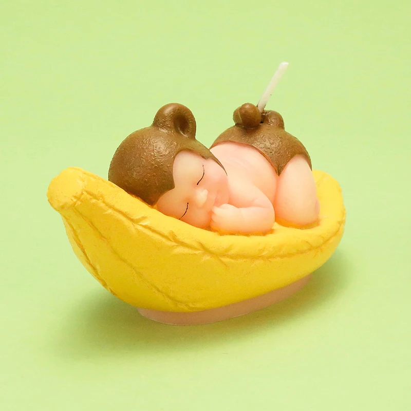 (Упаковка из 10 свечей) Детская Бездымная свеча со спящей обезьянкой для крещения