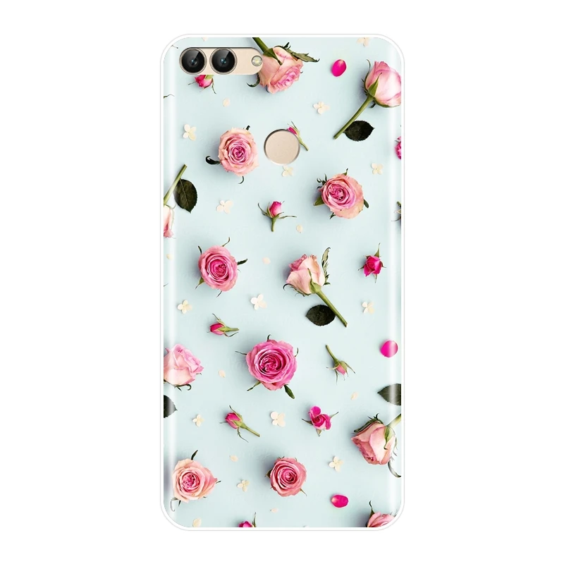 Задняя крышка для Huawei P10 P20 P8 P9 Lite 2017 силиконовый чехол с розами телефона Pro P Smart Plus