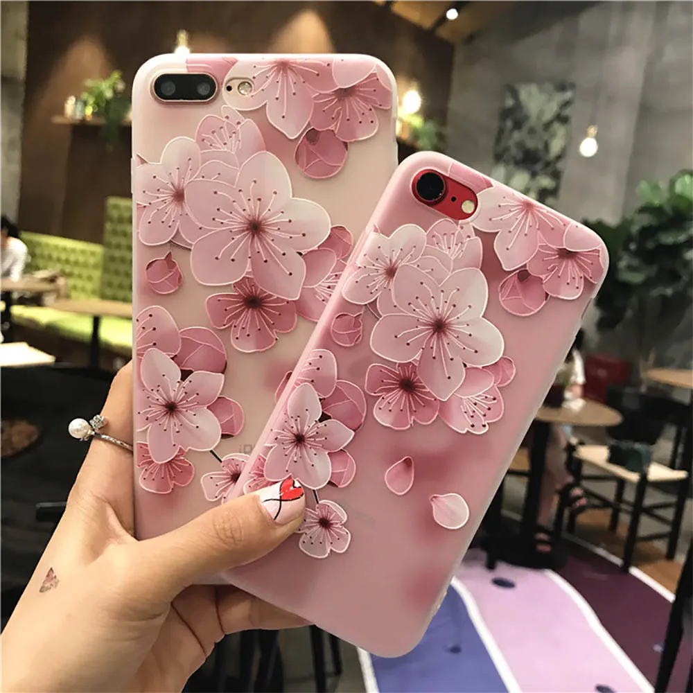 Цветочный чехол для телефона iPhone XS Max силиконовый 6 S чехлы 7 8 Plus XR X мягкий милый |