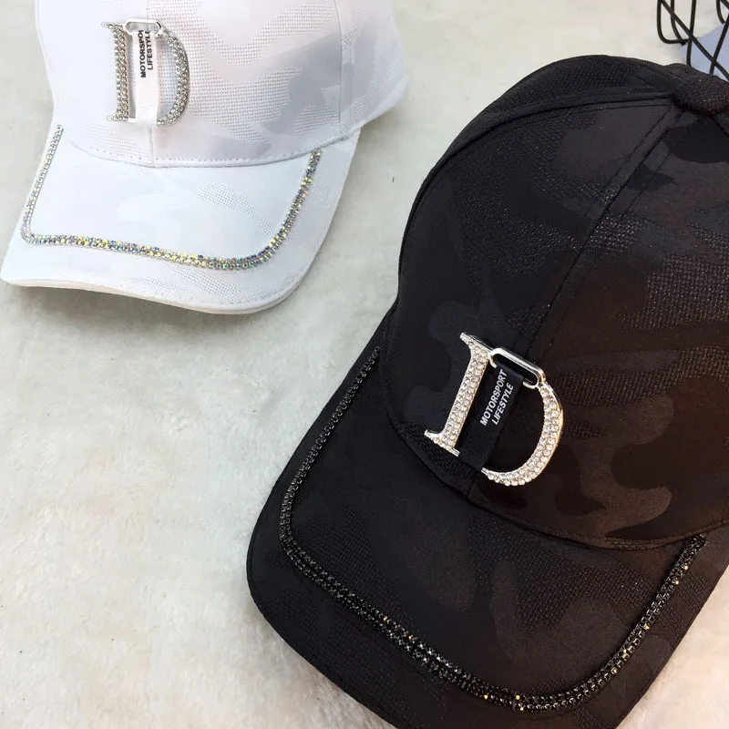 

01906-duxiao4137 Silk fabrics Metal D Letter VISORS cap men women baseball hat