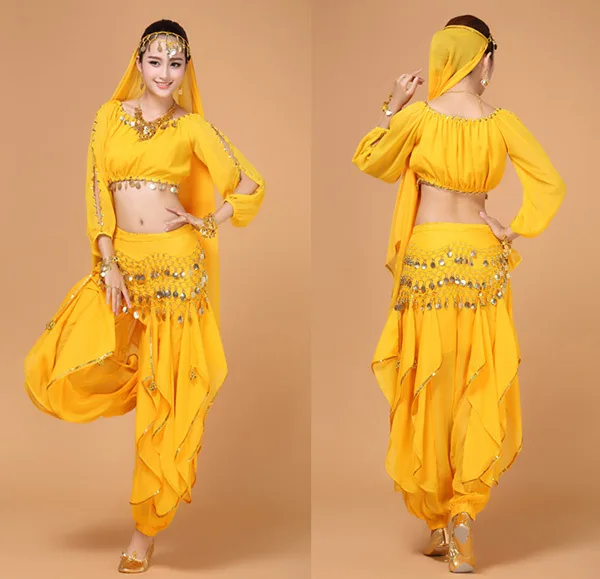 4 шт./комплект Женский костюм для танца живота|costume bollywood|belly dance costumesbelly costume set |