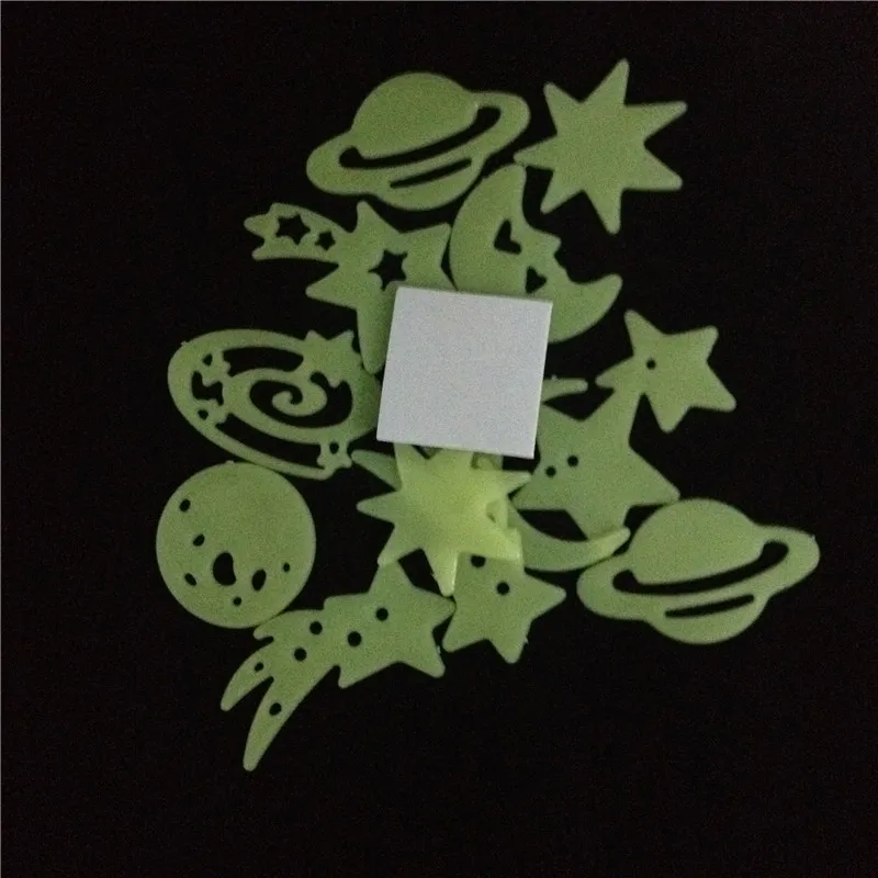 12 шт./упак. Космос Звезды светится в темноте наклейки на стену светящаяся