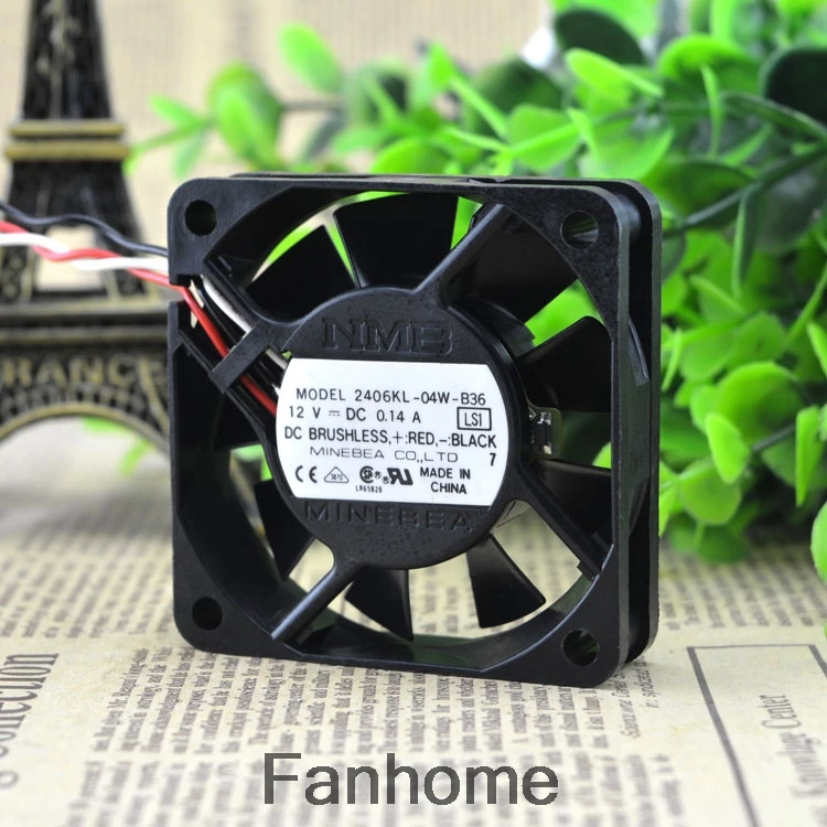 Для NMB 2406KL 04W B36 Вентилятор охлаждения 6CM6015 12V/0.14A инверторный вентилятор|Кулеры и