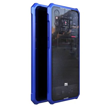 High-end ultra-thin metal frame Tempered glass mirror shell For Xiaomi mi 8 mi8 case. MI8 PRO Mi8 Explorer cover. |