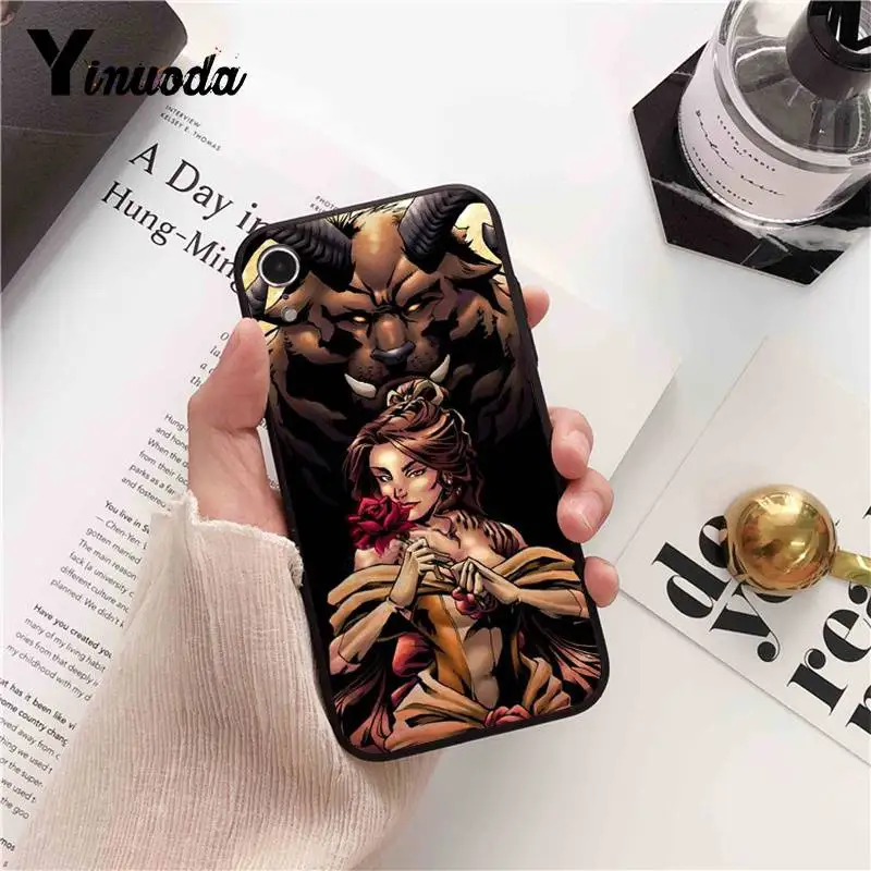 Силиконовый чехол Yinuoda Beauty and The Beast Rose для iPhone 8 7 6 6S 6Plus X XS MAX 5 5S SE XR Fundas Capa 11 pro max |