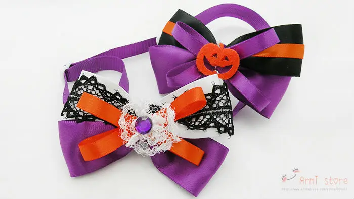 

50 Pcs Armi store Handmade Dog Tie Halloween Ties For Dogs 6033022 Pet Accessories Wholesale