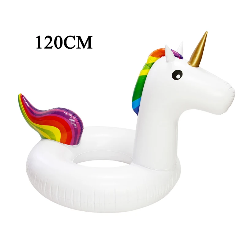 unicorn-120cm Надувное кольцо для плавания, гигантский плавательный круг для взрослых, круг для плавания, спасательный круг, плот, детский плавательный бассейн, вечерние игрушки - Цвет: unicorn-120cm