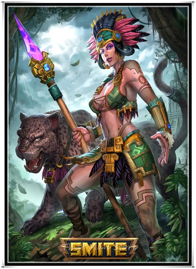 Горячая игра SMITE All боги искусство бумага с белым покрытием принты для спальни