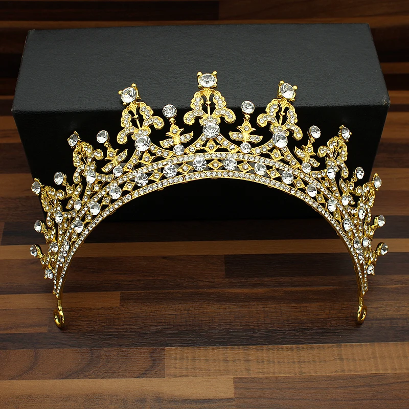 Elegant Women Prom Bridal Hair Accessories Crystal Wedding Queen Tiara Rhinestone Bride Princess Crown For Bridesmaid Pageant | Украшения и