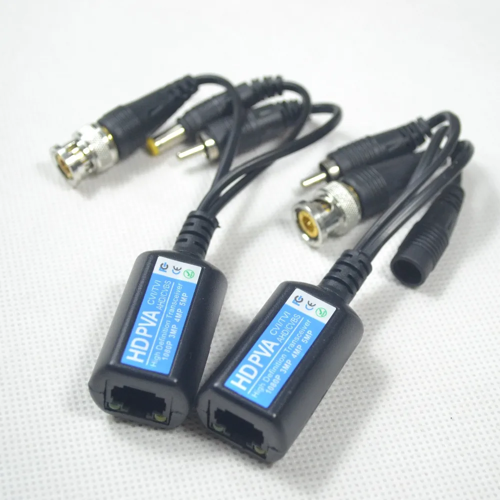 Dhl100pair PVA Power Аудио Видео balun RJ45 AHD CVI TVI CVBS 5MP 4MP 3MP 1080P 720P 960P HD пассивный трансивер для