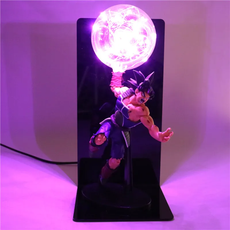 Фигурки коллекционные Dragon Ball Z фигурка Гоку отец DIY аниме модель детские куклы светильник для детей Детские игрушки TD-0013 - Цвет: Фиолетовый