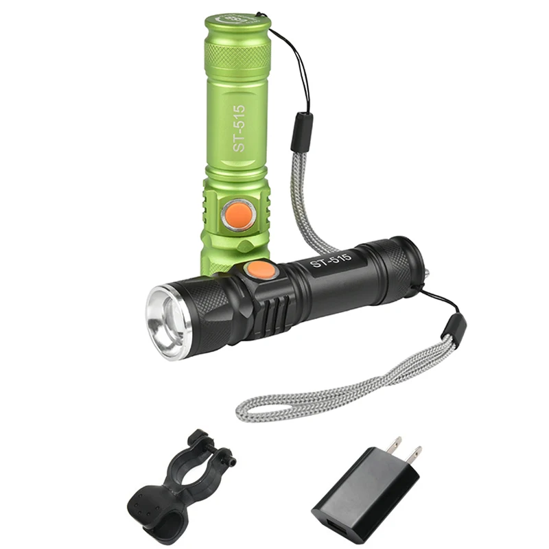 Фото Мини фонарик светодиодный zoomble CREE xml t6 usb flash light Фонарь 18650 встроенный аккумулятор