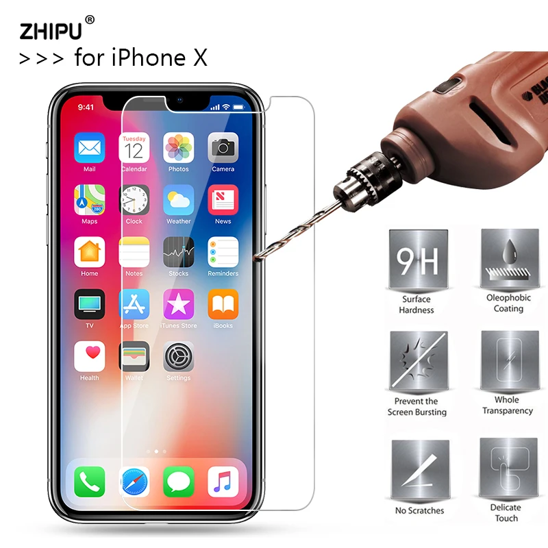 Премиум закаленное Стекло для Apple iPhone X Экран протектор фильм|tempered glass|premium tempered