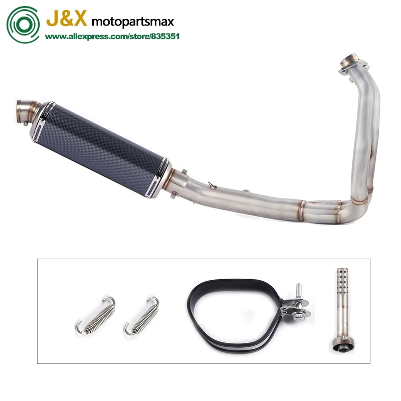 

Полная система без застежки для kawasaki ER6N ER6F NINJA650R 2012-2016 Ninja650 Z650 мотоциклетный полный выхлопной глушитель средняя звеньевая труба