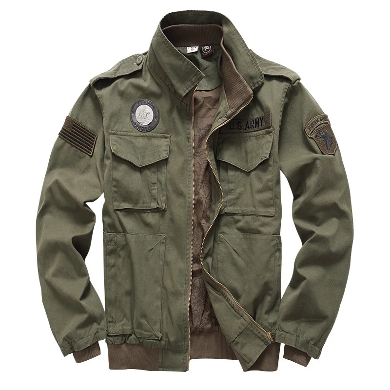 Tactical Jacket Men's 101 Airborne Military Uniform Army Style Winter Flight 2016 Ma1 Coat American Clothing Male Green|tactical jacket|american