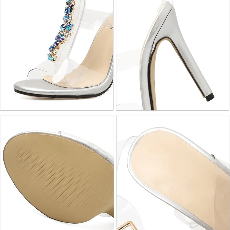 Босоножки Teahoo женские прозрачные модные сандалии-гладиаторы с открытым носком