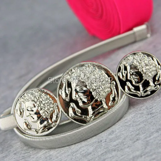 Женский ремень в стиле ретро из золотого/серебряного металлического сплава с