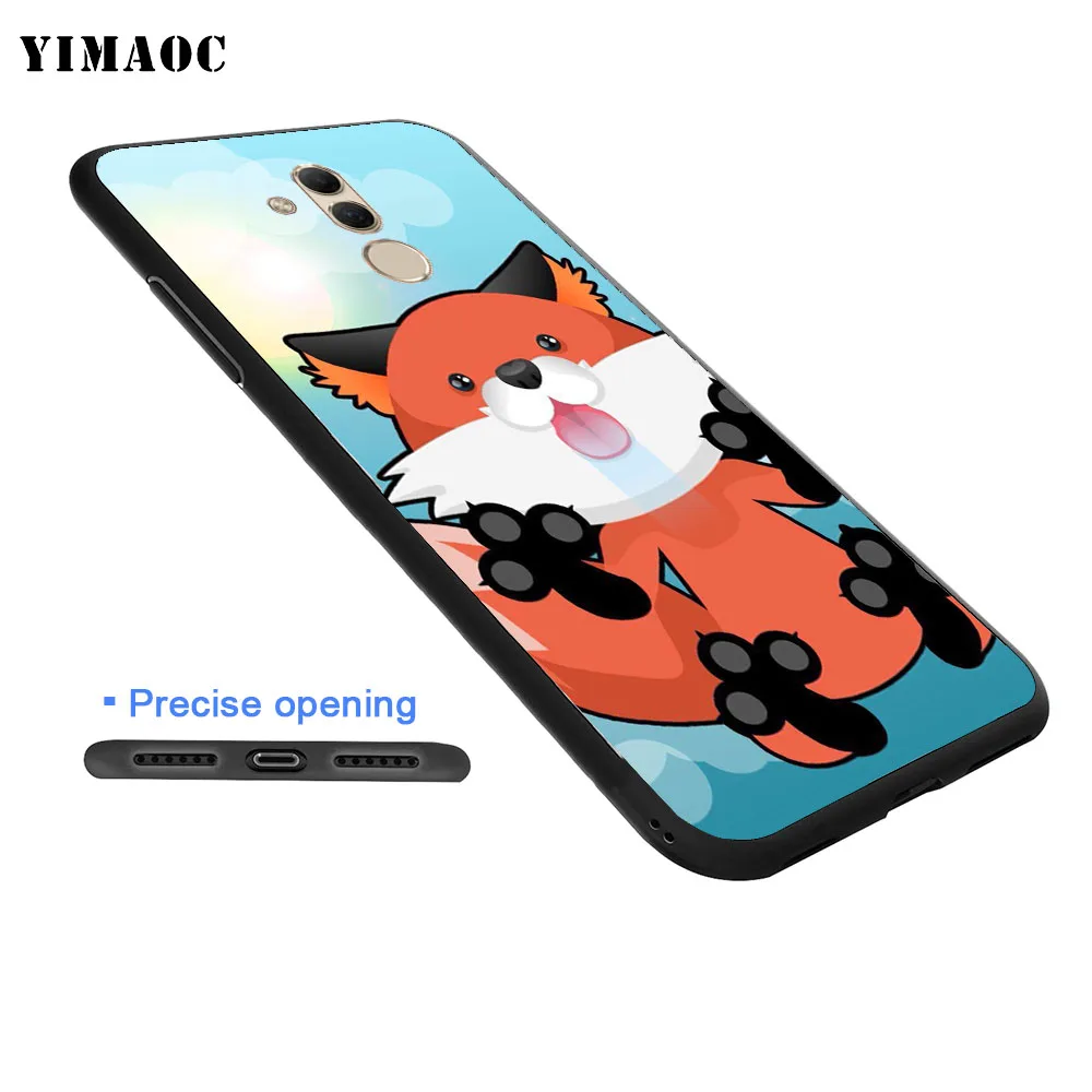YIMAOC Lovely Cartoon Animals Fox Soft Case for Huawei Y5 Y6 Y7 Prime Y9 Mate 10 20 Lite Pro Nova 2i 3 3i 4 |