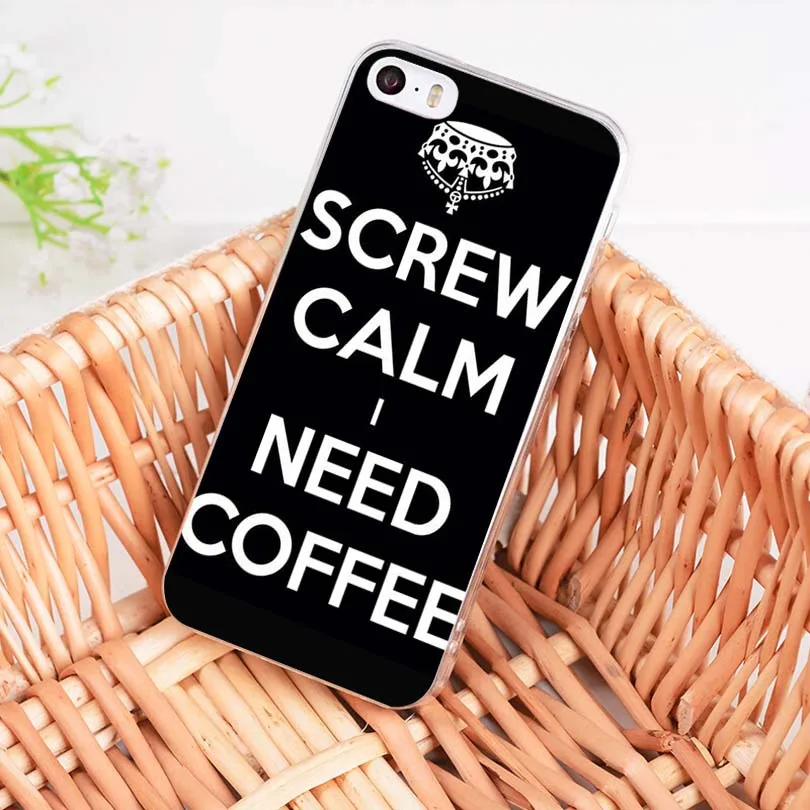 MaiYaCa KEEP CALM AND DRINK COFFEE WAKE UP MAKE чехол для мобильного телефона Apple iPhone 8 7 6 6S Plus X 5 5S SE 5C 4