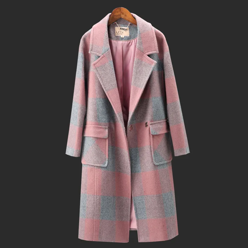 Ретро Плед Пальто Розовый|coat pink|plaid coatpink plaid coat |
