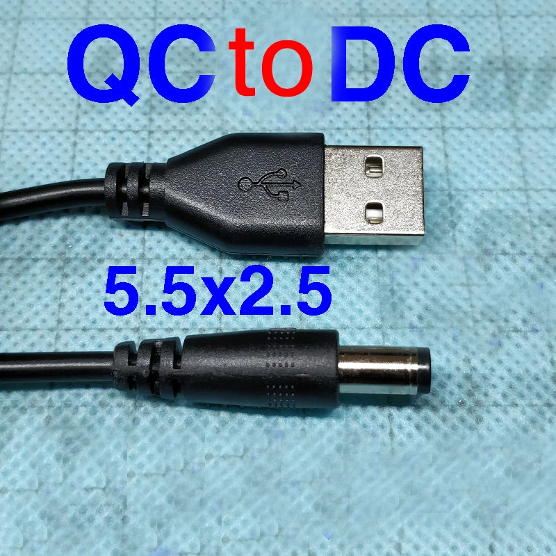 QC 2 0 повышающий кабель usb Шаг до dc 9 в 12 В 22AWG 3A преобразователь напряжения зарядное