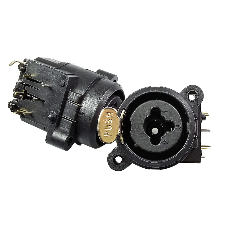 100 шт./лот Угловые двойного Функция аудио Jack 1/4 &quot6 35 мм разъем + 3 Pin XLR Женский Джек