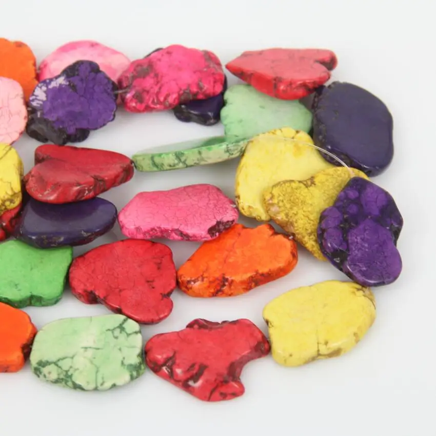 Многоцветный Хаулит Бирюзовый Просверленный Кусочки ожерелье из нескольких