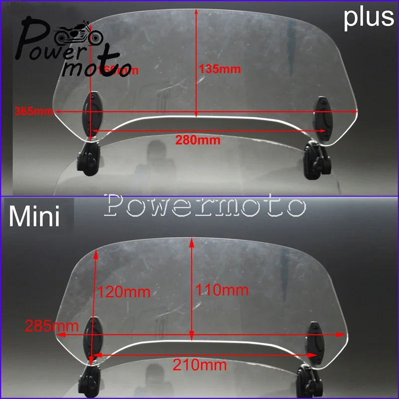 

Универсальный Регулируемый экран для мотоцикла прозрачный дым плюс мини-зажим на воздушный дефлектор воздушный спойлер дополнительно на л...