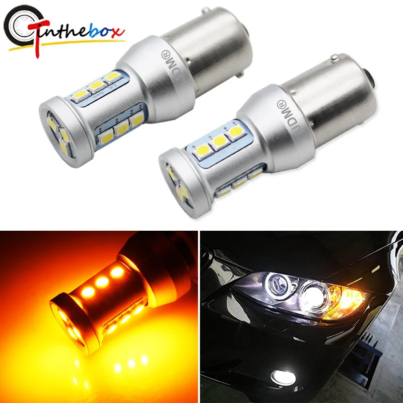 

Gtinthebox CANBUS Amber 7507 LED BAU15S PY21W Led Bulb Bright 3030 For BMW F22 F30 F32 2 3 4 Series Front Turn Signal Lights