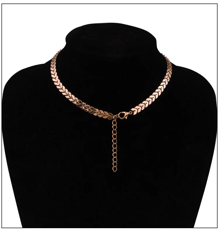 Ожерелье для женщин короткая цепочка звезда рыбья кость ожерелье подарок модное