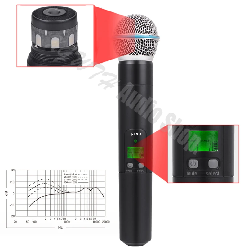 Беспроводная микрофонная система SLX24 BETA58A SM58 SM 58 UHF студийный Динамический Ручной